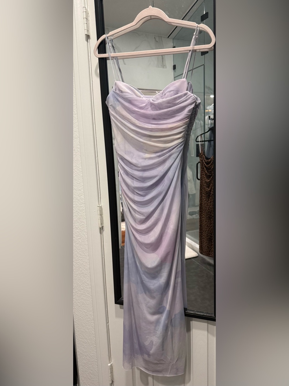 Zara Lavender Draped Maxi Dress